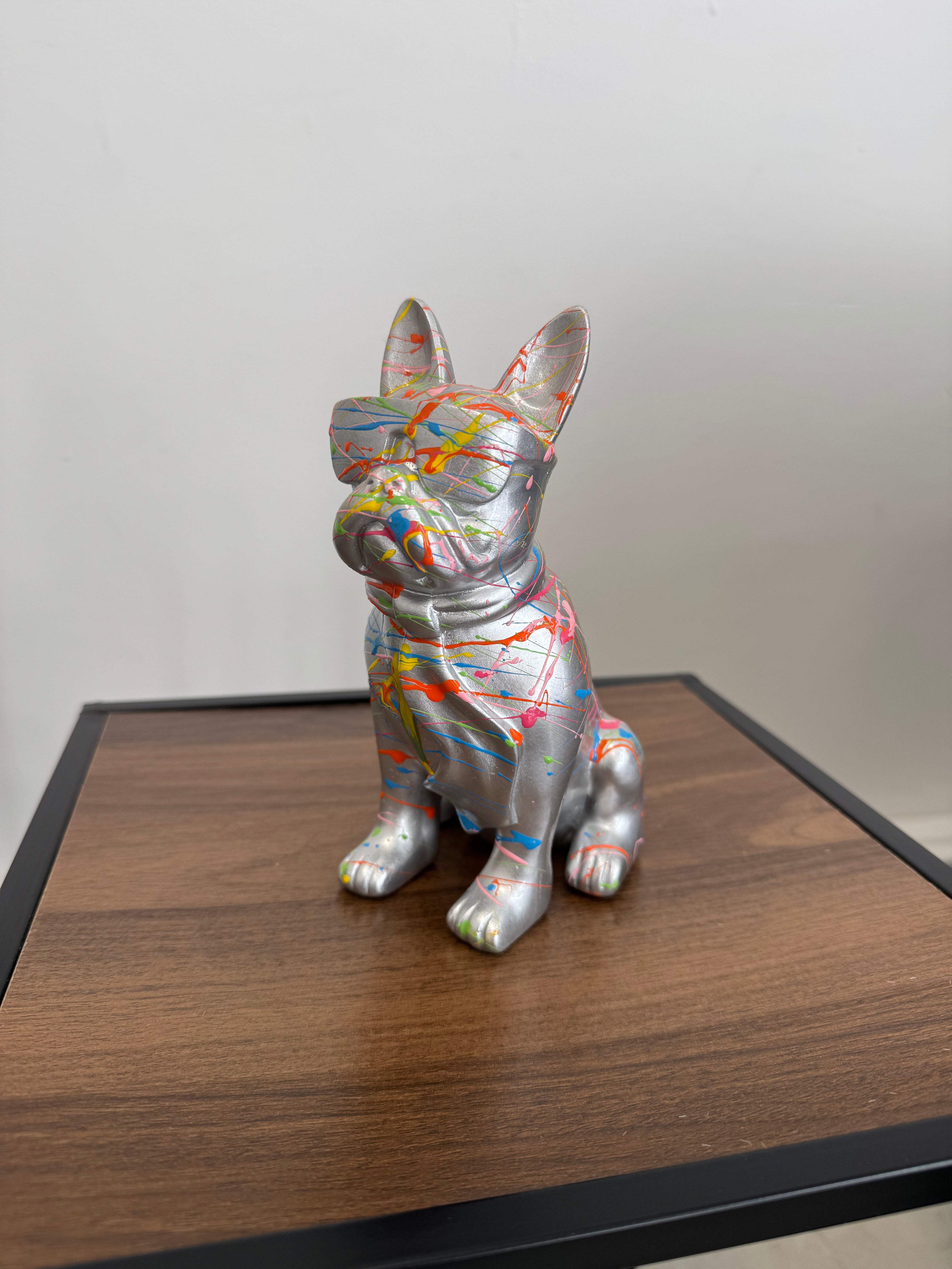 Franse bulldog zilver