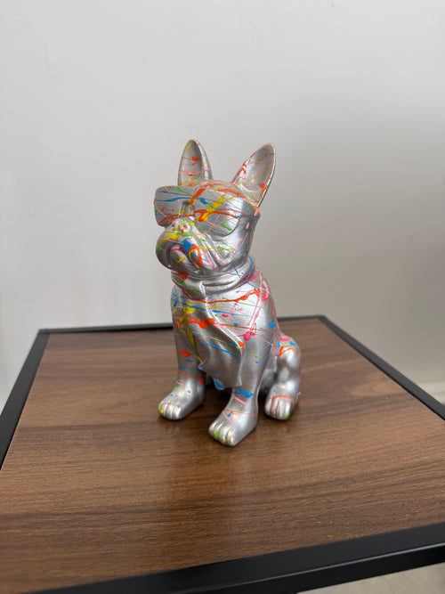 Franse bulldog zilver