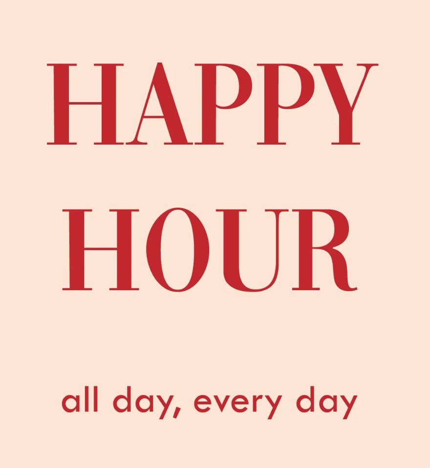 Tegeltje happy hour